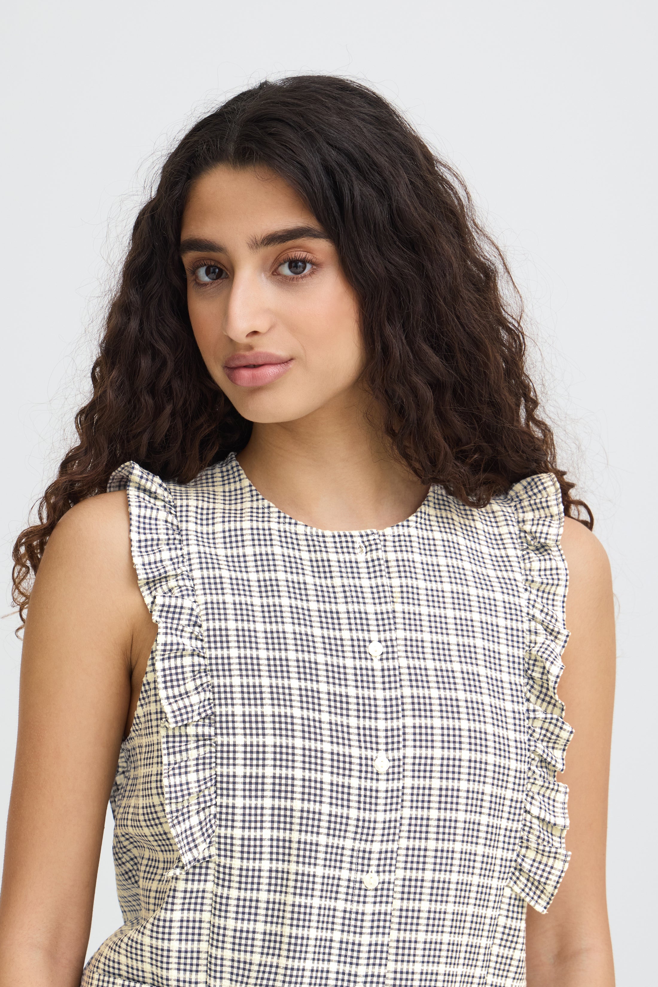 Blusa de cuadros azul — IHJOLA