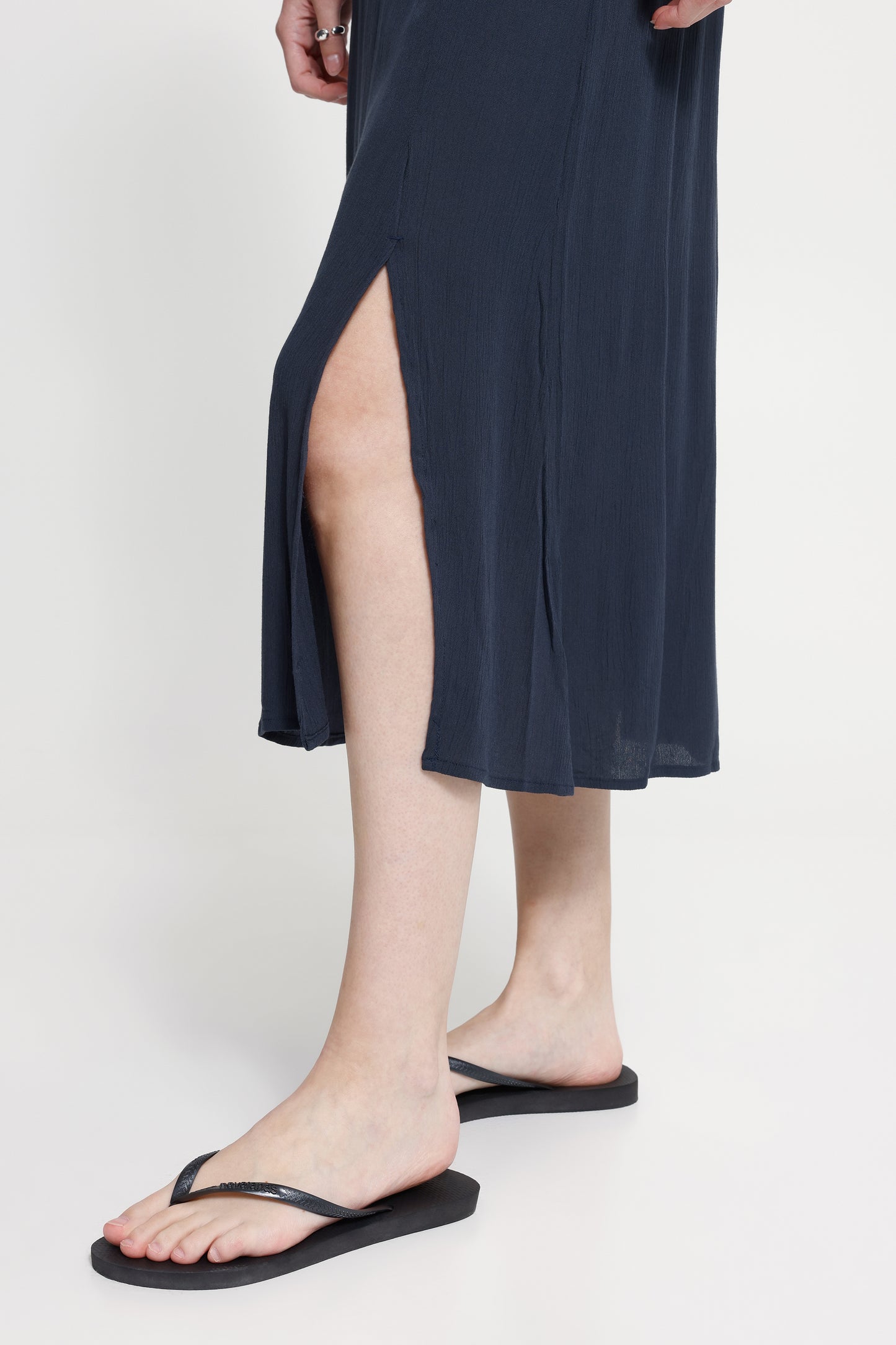 Falda midi fluida con abertura — IHMARRAKECH