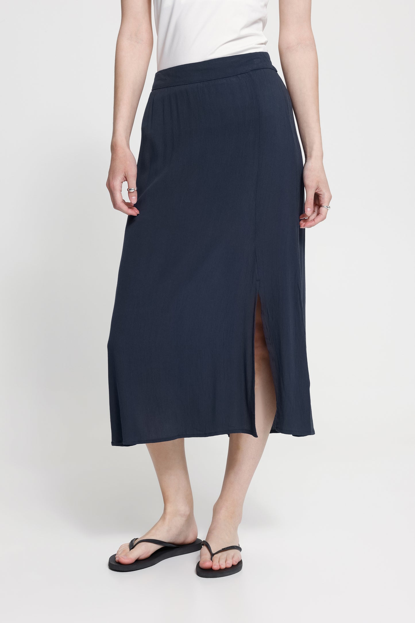Falda midi fluida con abertura — IHMARRAKECH