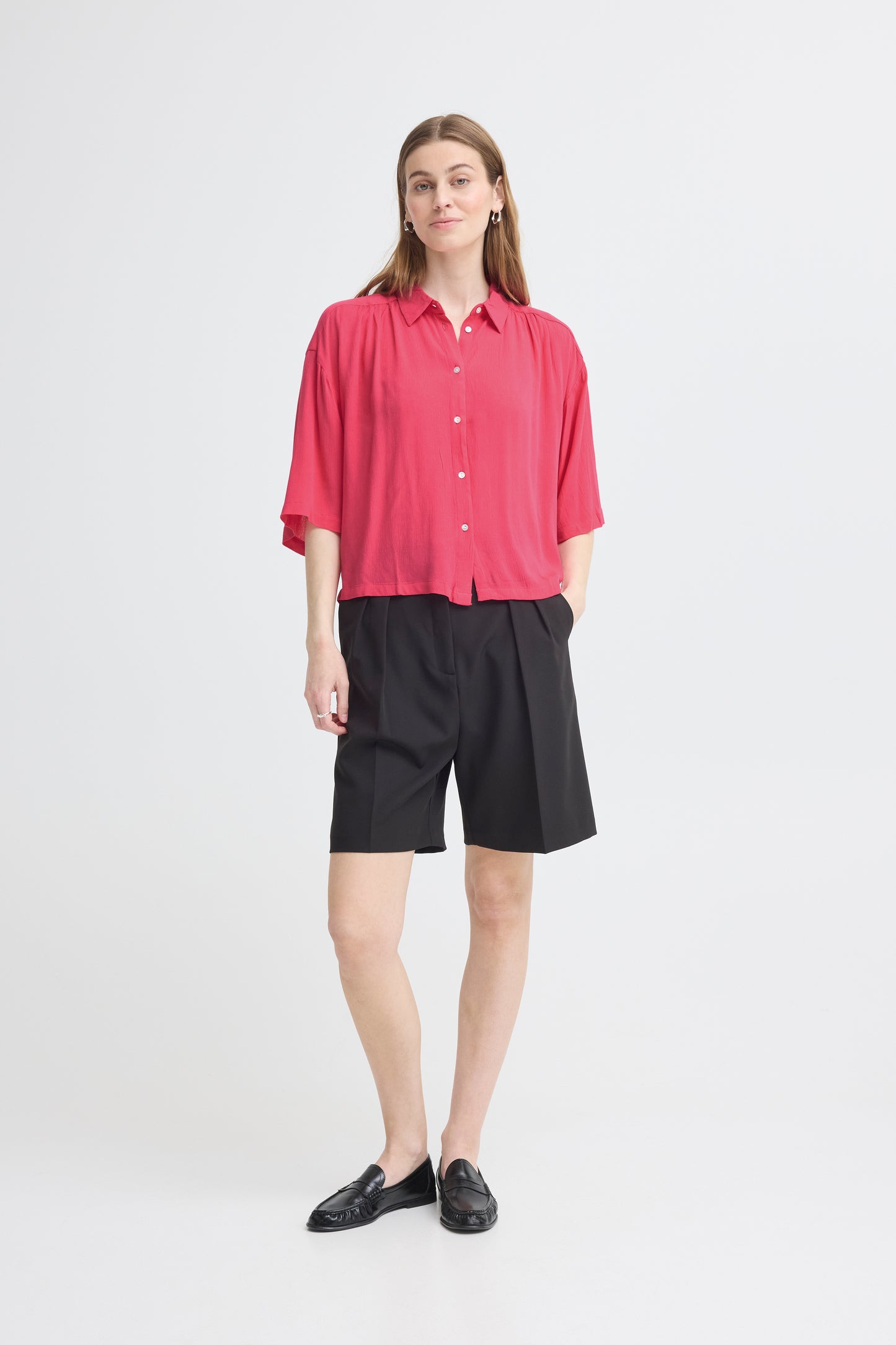 Camisa fluida azalea — Marrakech