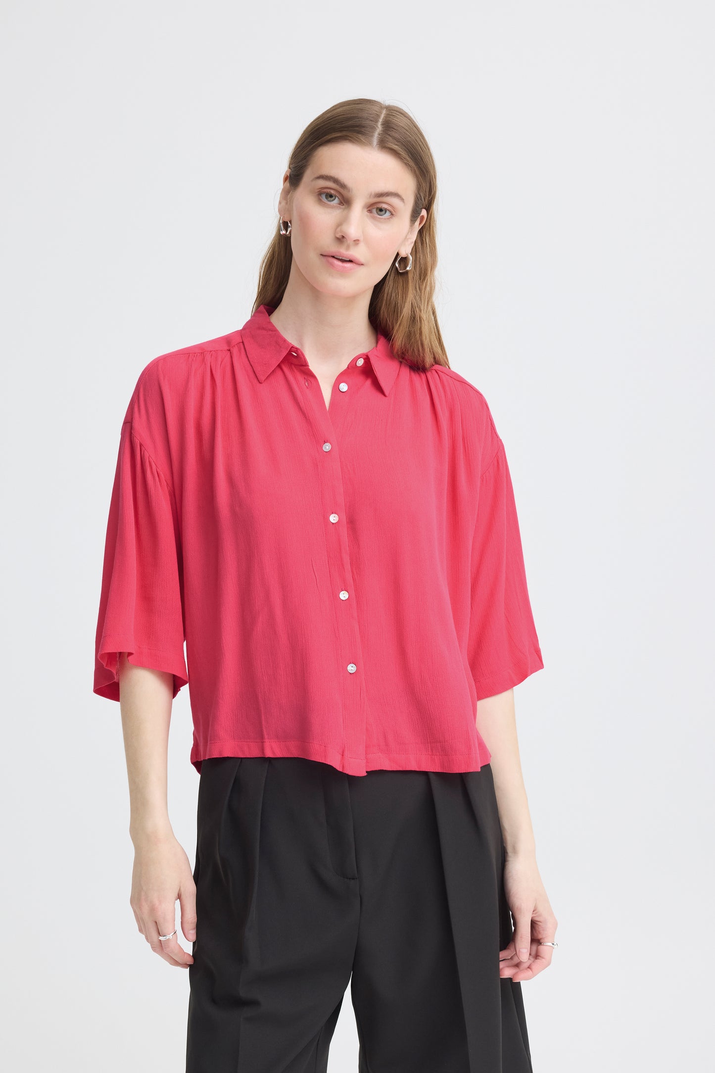 Camisa fluida azalea — Marrakech
