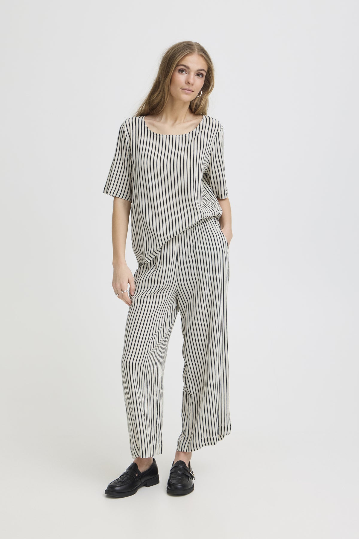 Blusa de rayas azul y crudo — IHMARRAKECH