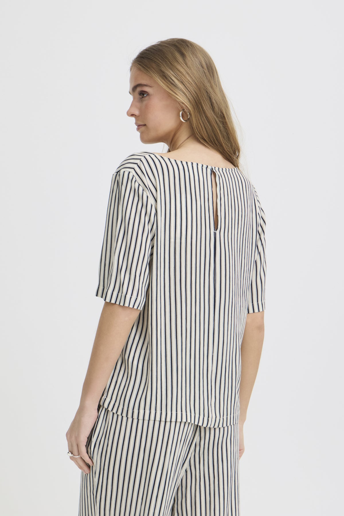 Blusa de rayas azul y crudo — IHMARRAKECH