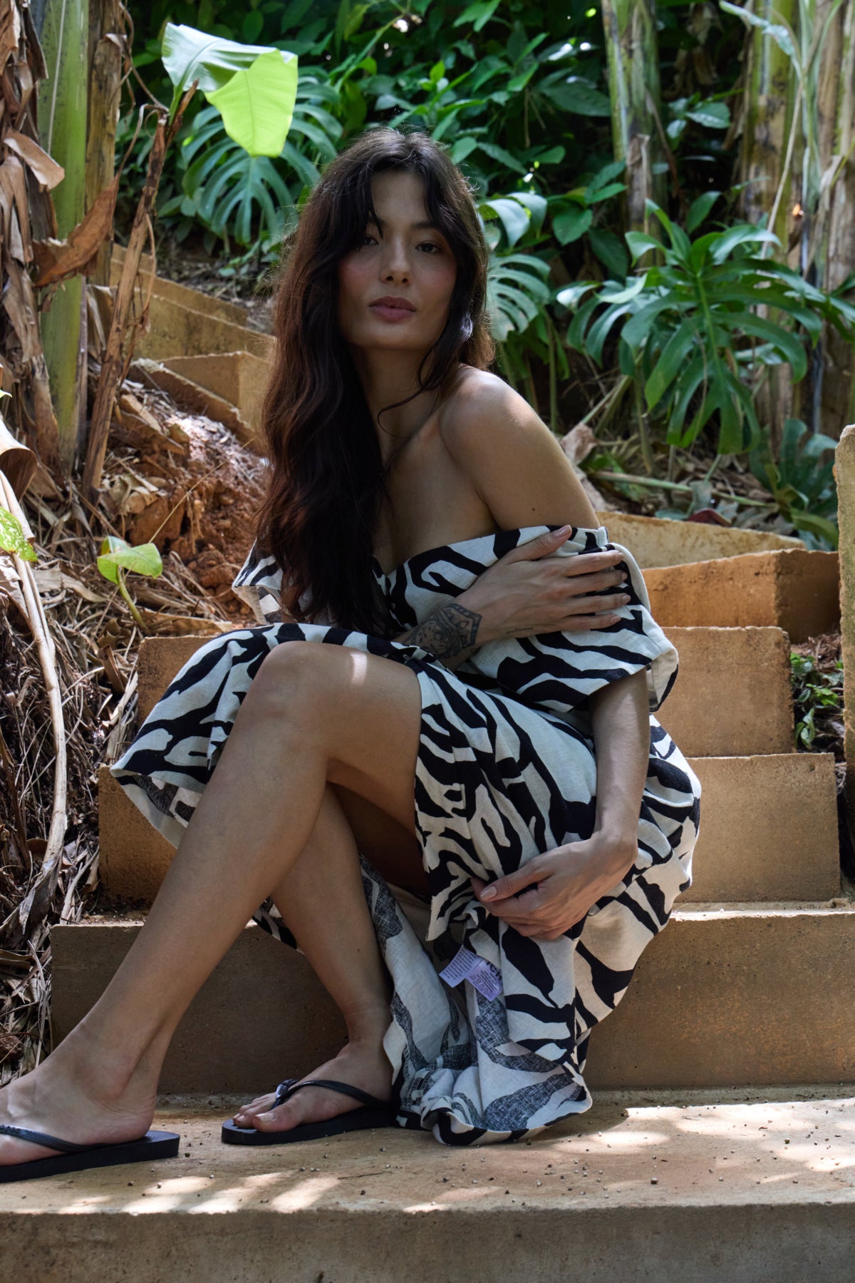 Vestido estampado animal ICHI IHLINNO DR8 para mujer