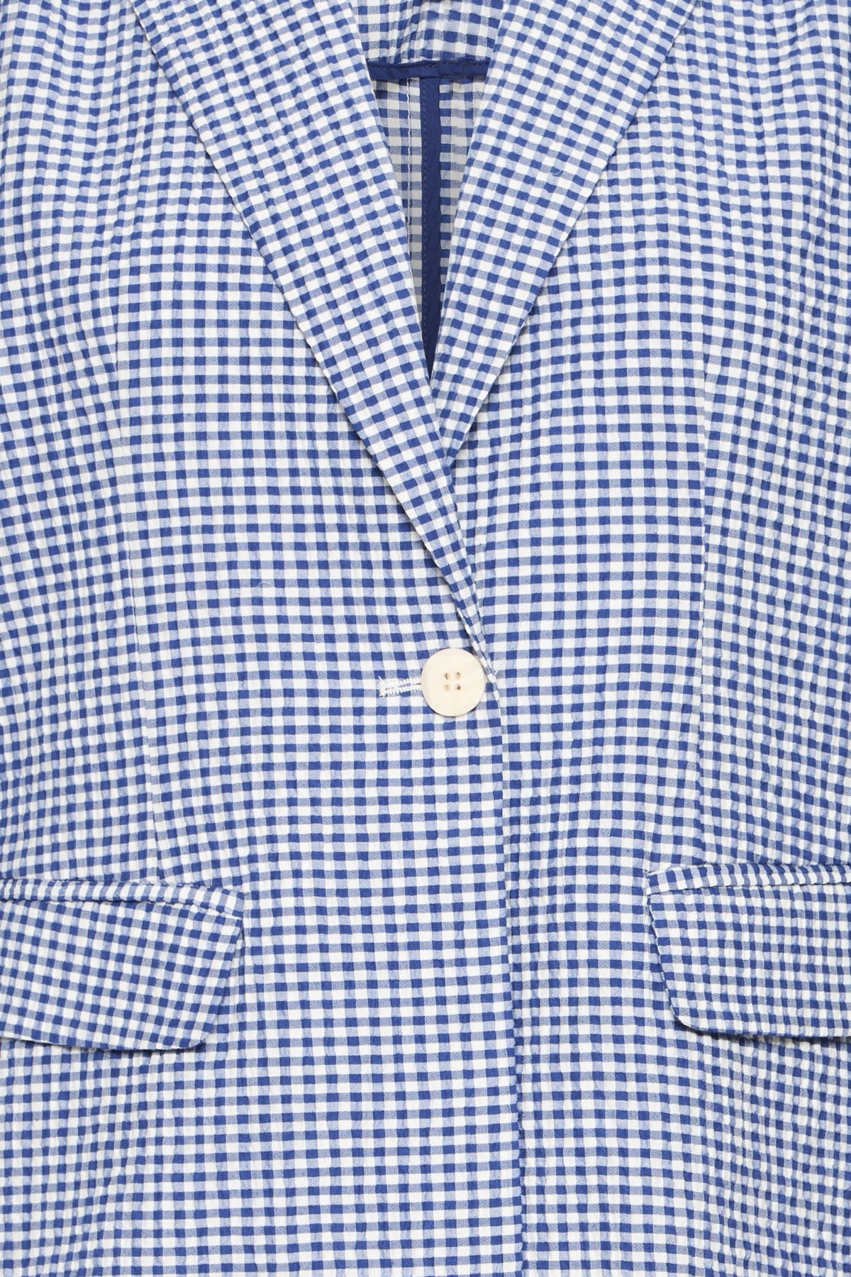 Blazer de cuadros — IHJILMA BL en Azul sodalita / blanco de cuadros de ICHI
