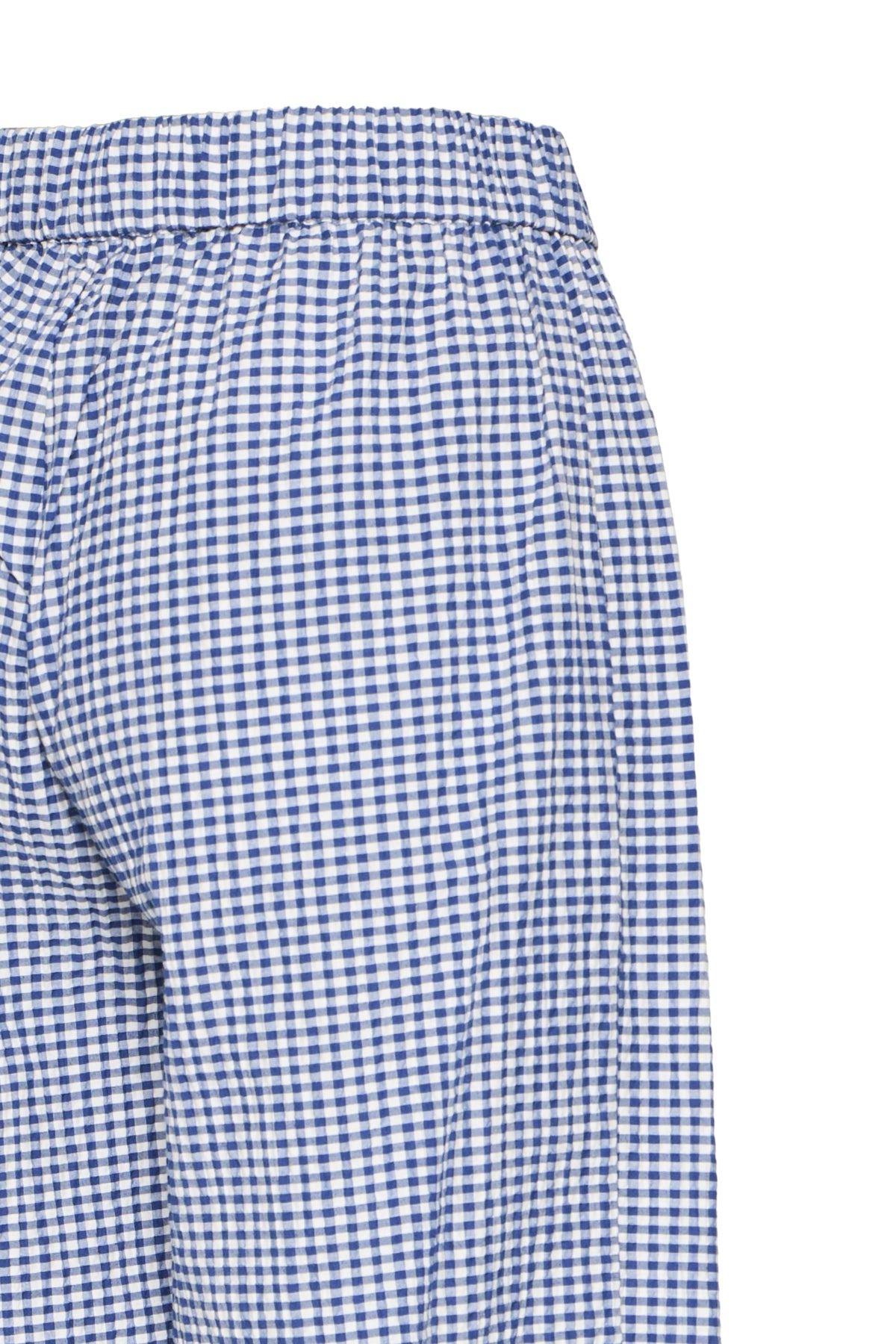 Detalle de tejido de cuadros en pantalón ICHI IHJILMA