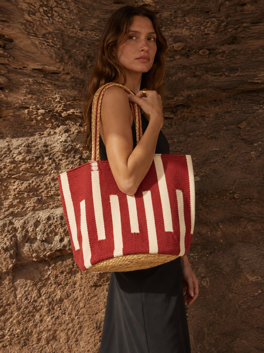 Bolso de yute granate — IAMIKKELINE