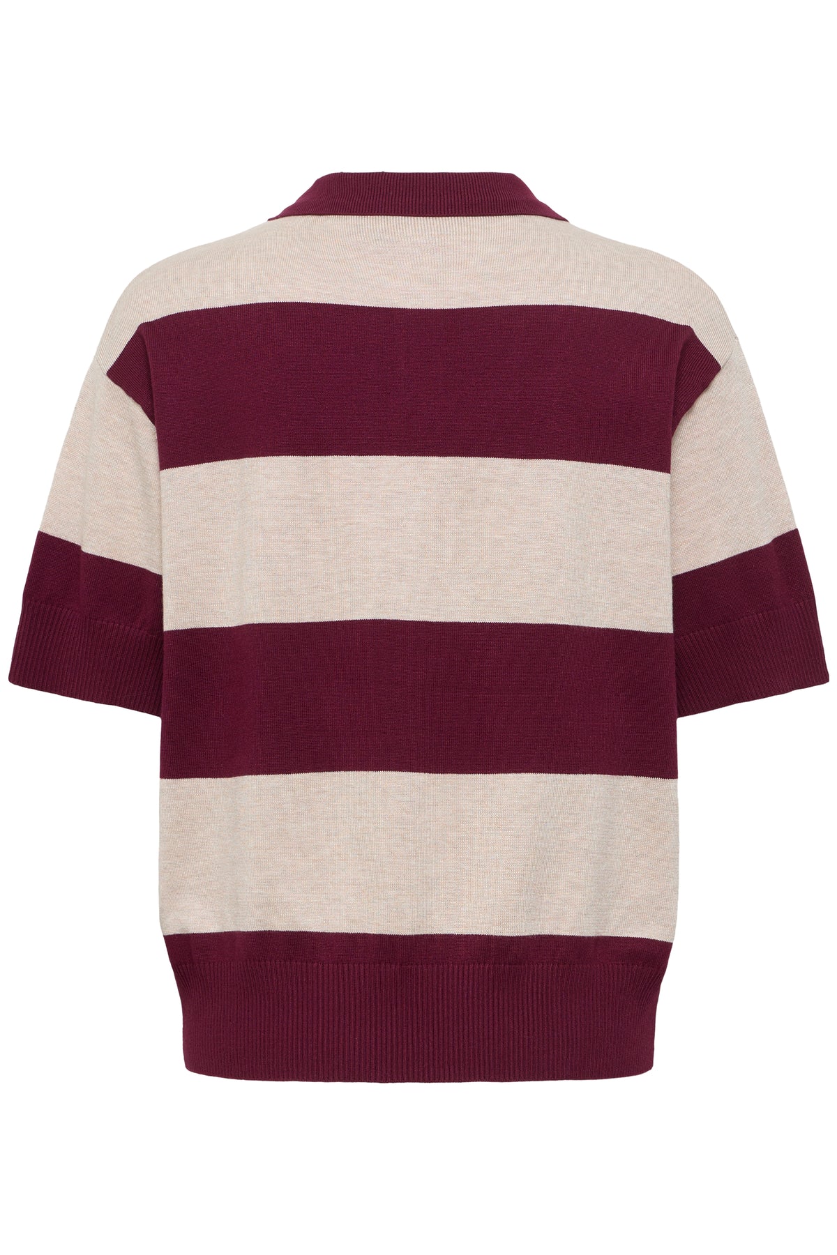 Polo de punto de ICHI en Wide Rhododendron Stripe