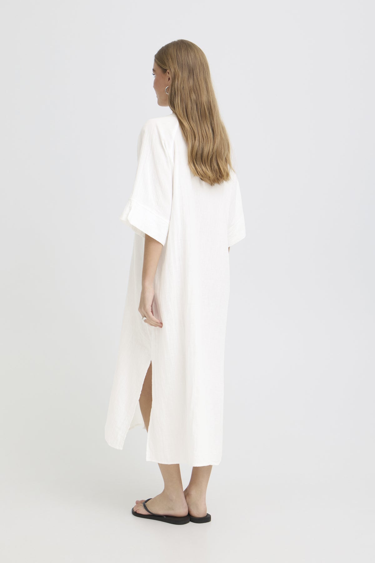 Vestido midi de algodón fluido — IAFOXA
