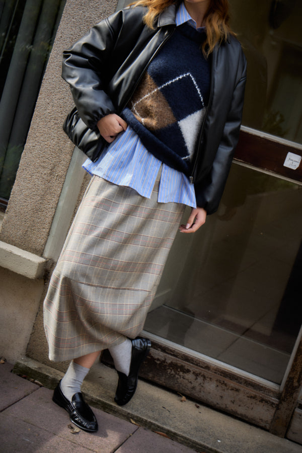 Camisa de rayas azul de ICHI en Classic Blue Stripe
