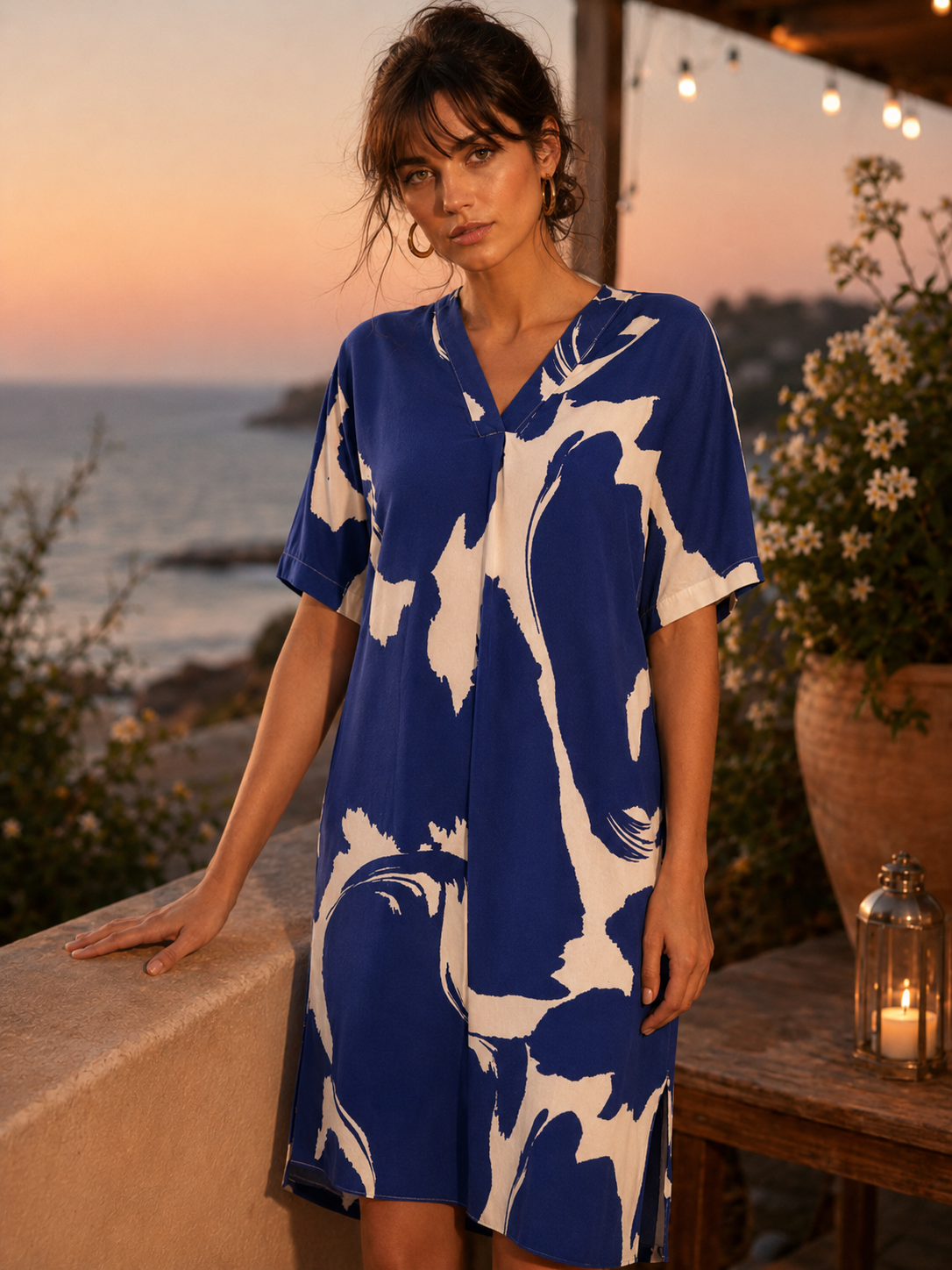 Flowy shirt dress