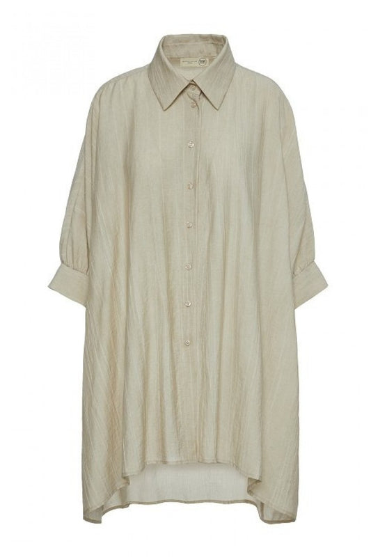 Camisa de algodón en tono vainilla de BSB en color vainilla