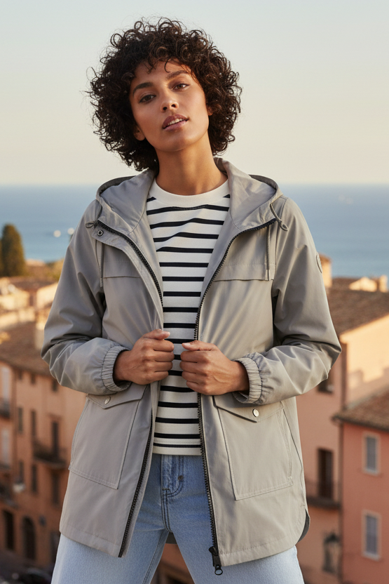 Chaqueta ligera Nickel para mujer en color topo
