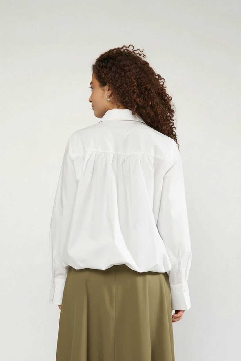 Camisa Nümph Nusamira para mujer en blanco brillante