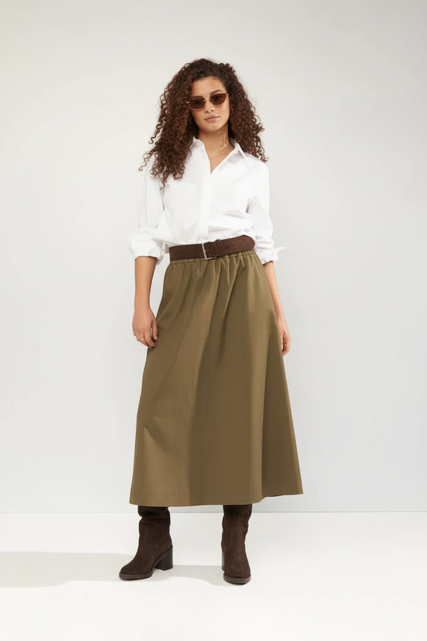 Vista de camisa blanca Nümph Nusamira de algodón para mujer