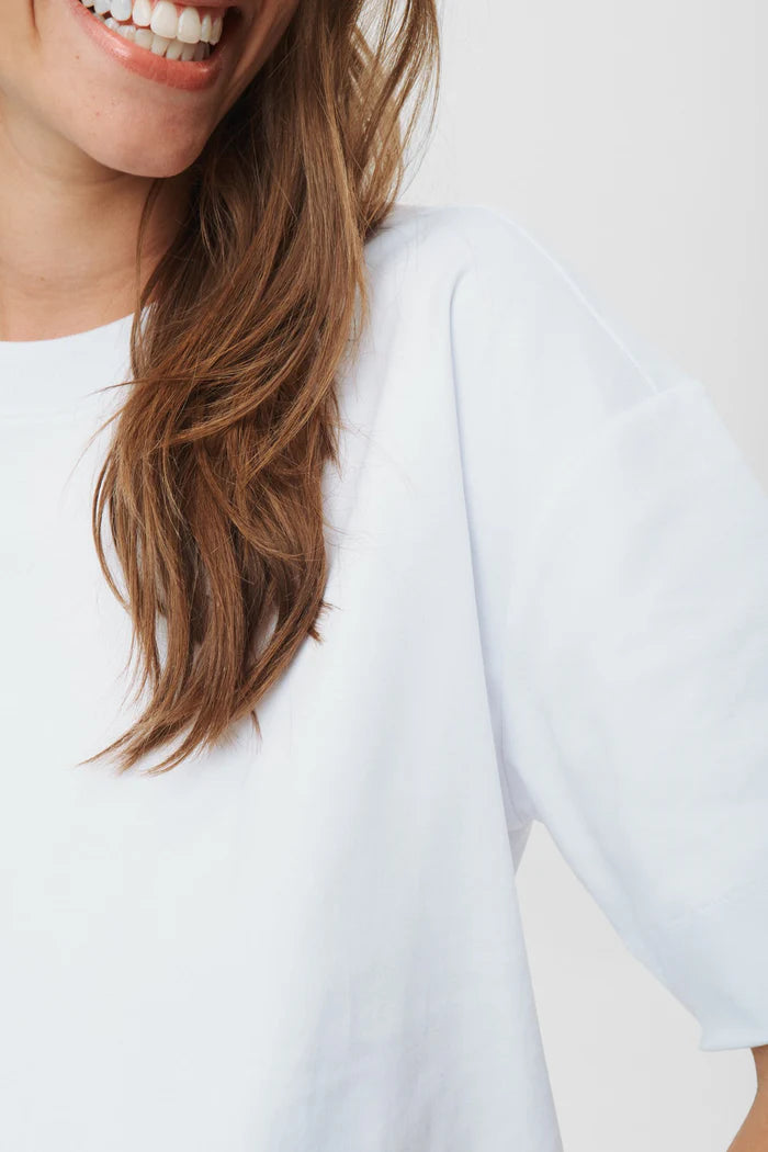 Camiseta Nucirra blanca de algodón orgánico de Nümph
