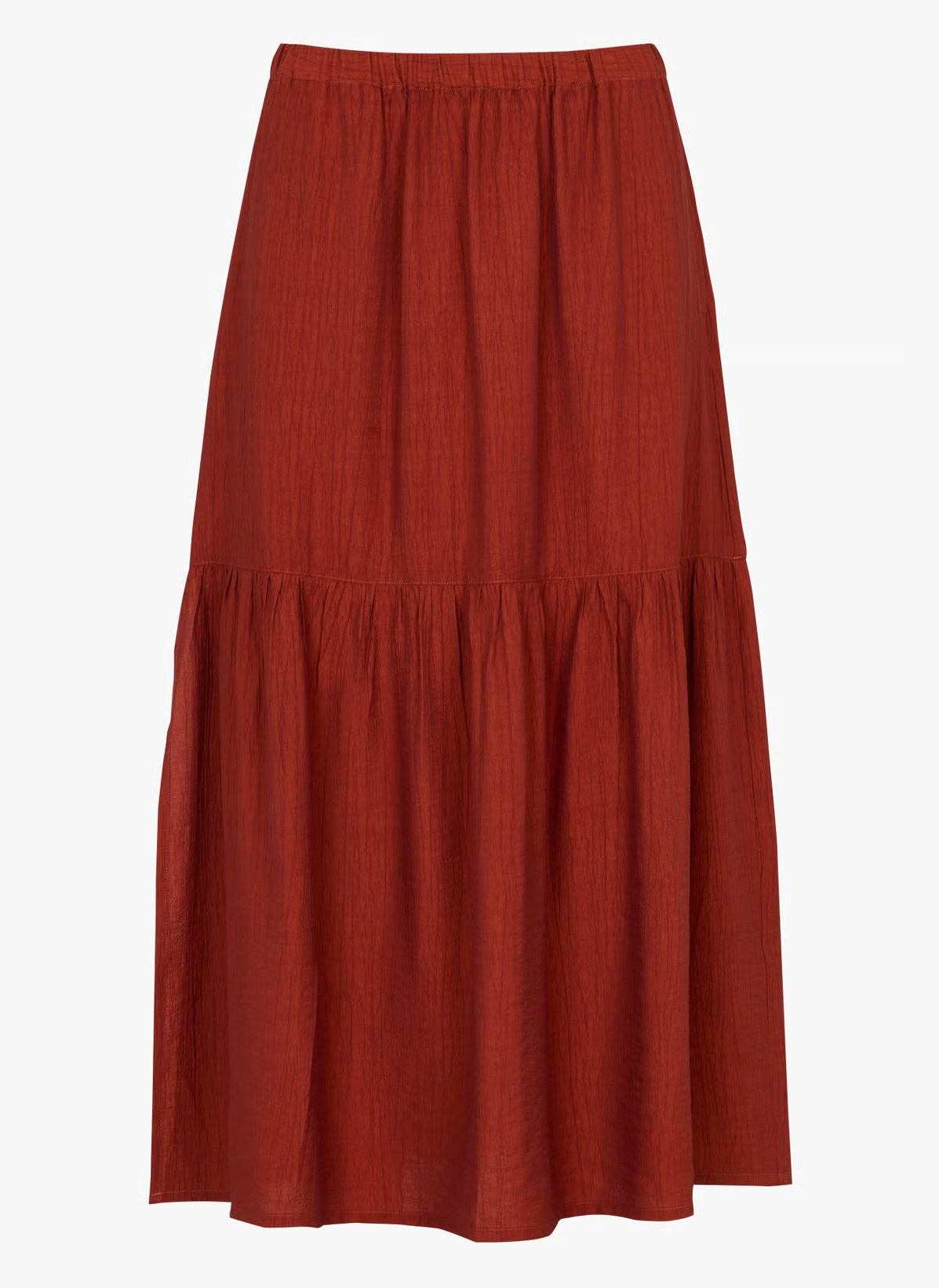 Falda con volante Nice Things para mujer en bambula terracota
