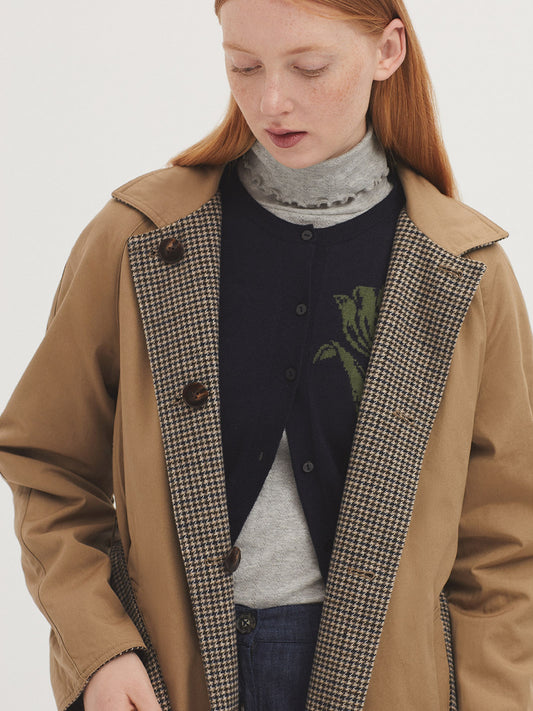 Abrigo reversible cuadros Nice Things — vista frontal