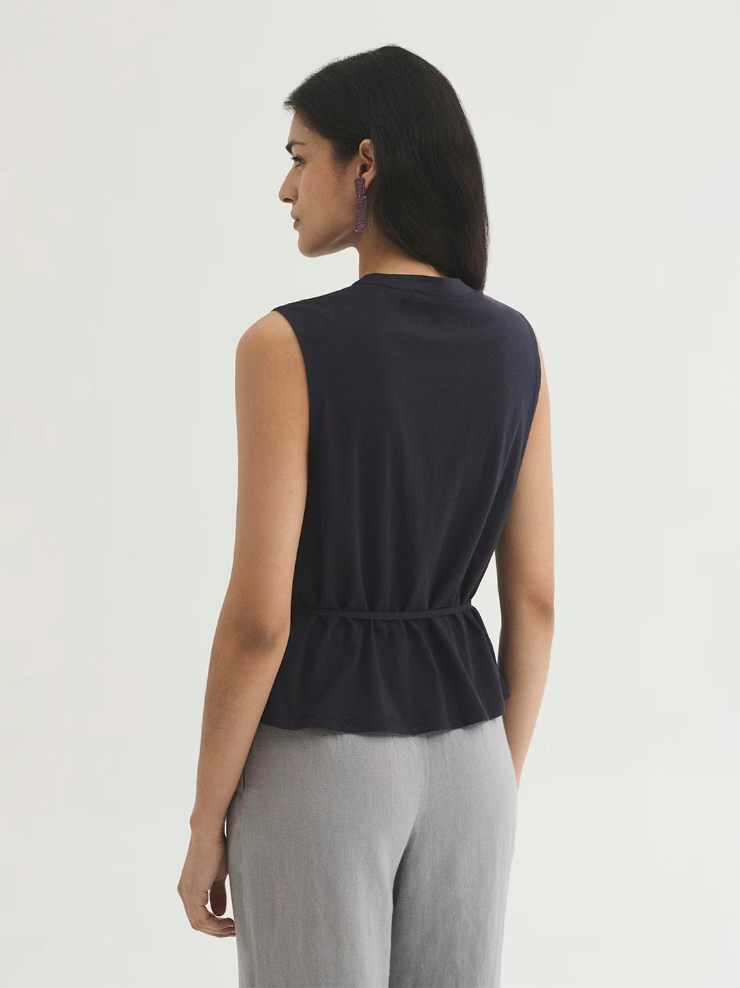 Camisa bimateria con puntilla