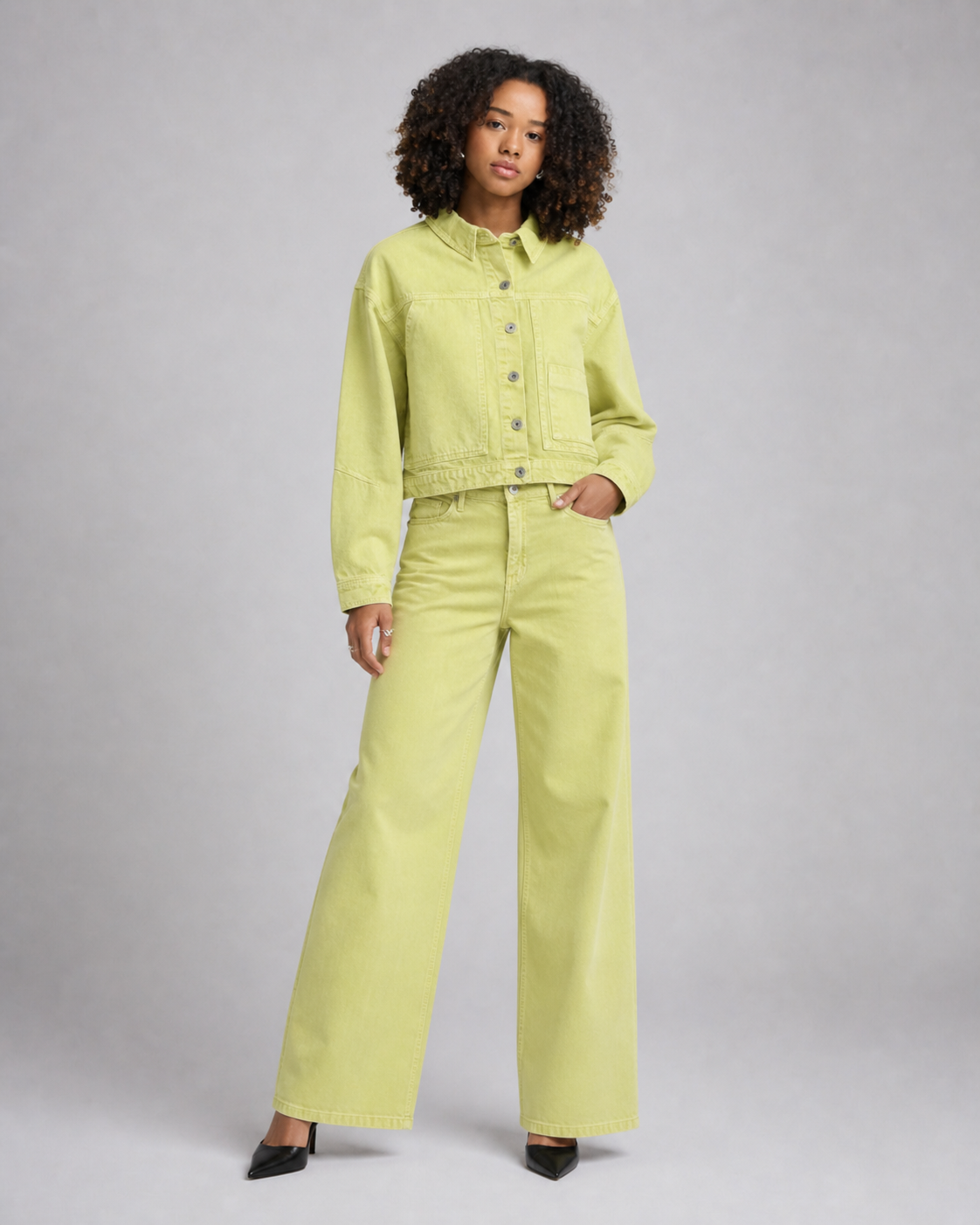 Chaqueta verde de algodón — IHMIJALLA