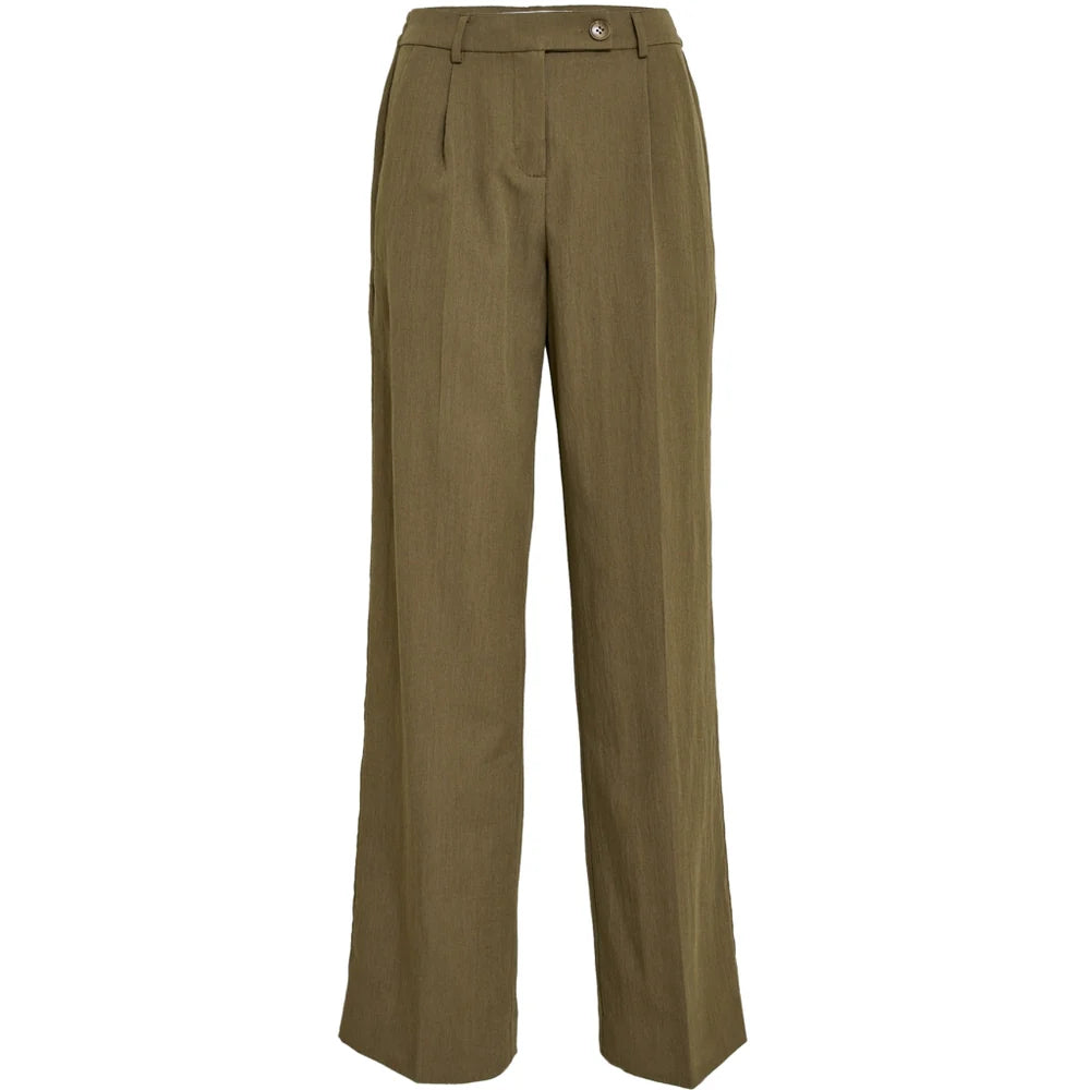 Vista de pantalón Desires Omaya Mid Waisted marrón shiitake