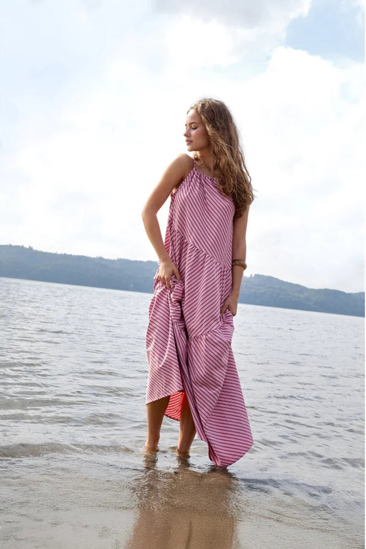 Vestido maxi Desires de tirantes a rayas para mujer