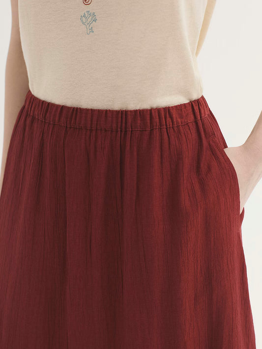 Falda con volante de bambula