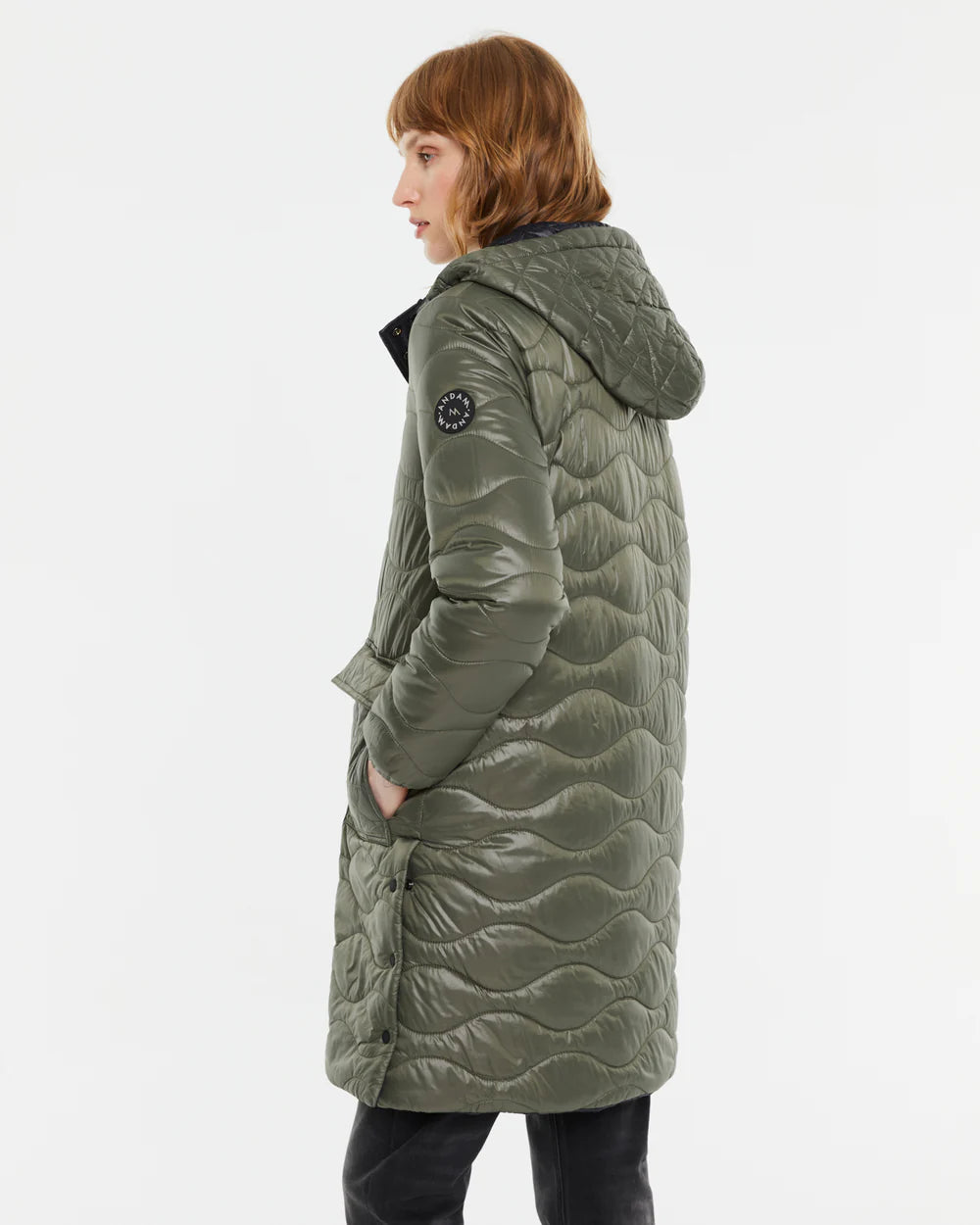 Parka reversible “Andam” — lado verde mate