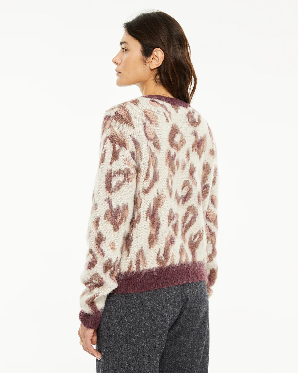Jersey jacquard animal print — vista trasera