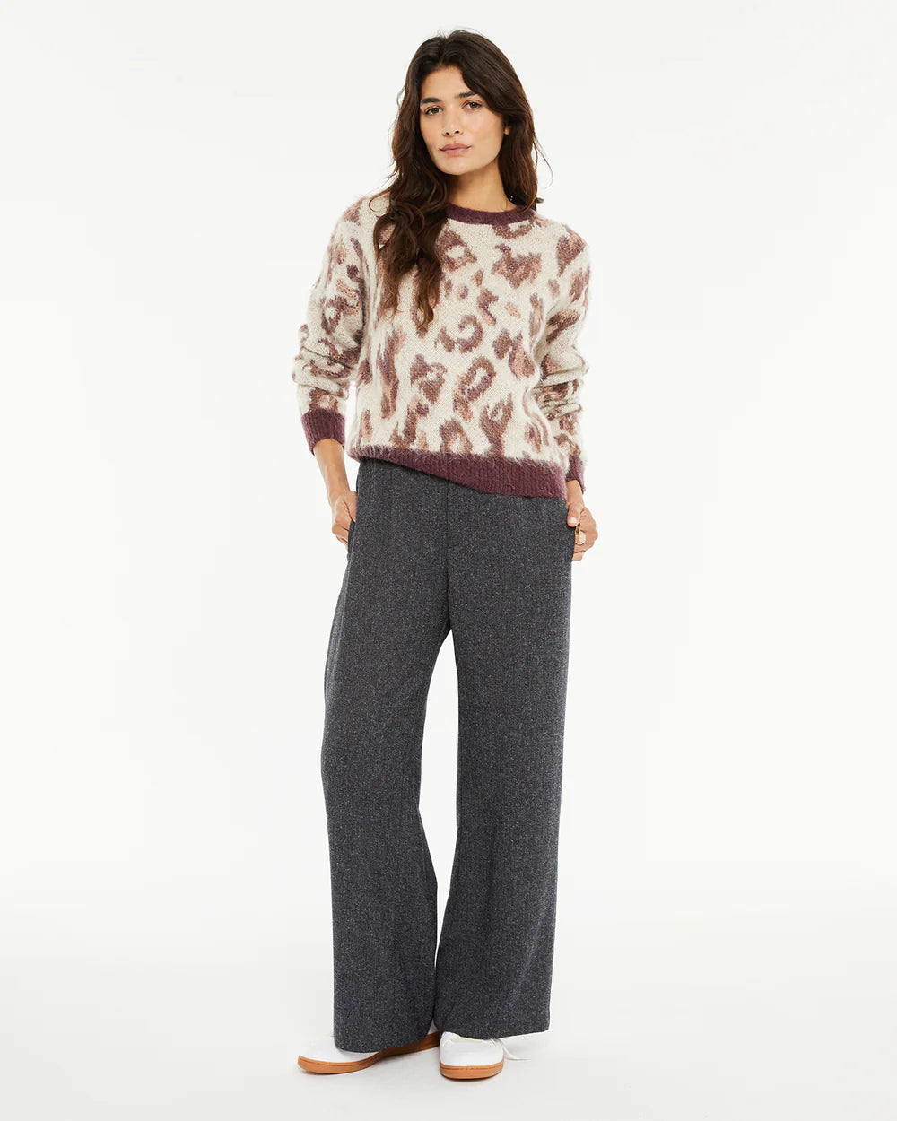 Jersey jacquard animal print — vista look completo