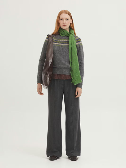 Jersey jacquard greca en lana