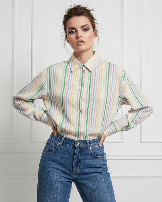 Camisa de rayas multicolor — Nutrillo