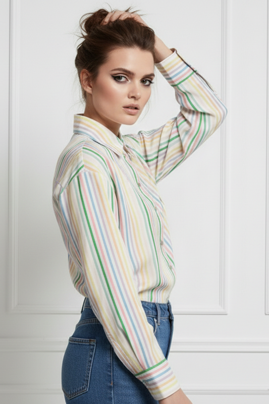 Camisa de rayas multicolor — Nutrillo