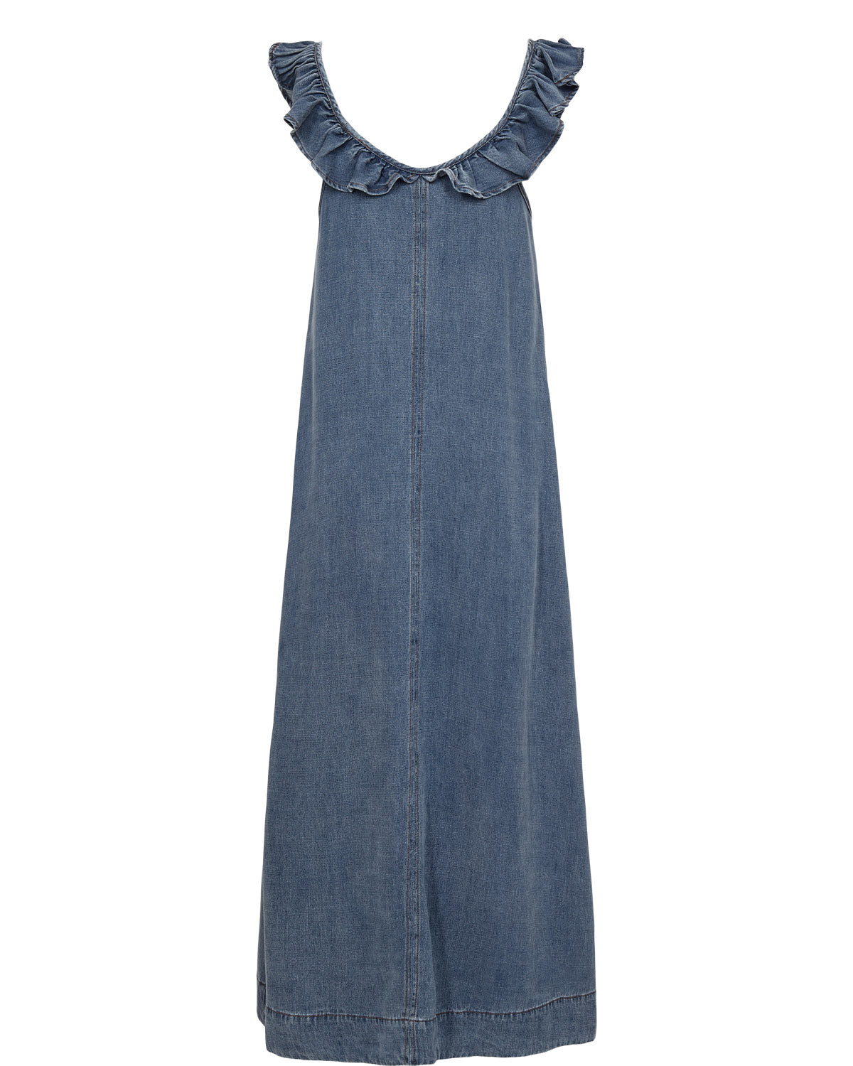 Vista de espalda de vestido efecto denim Nümph Nuelida