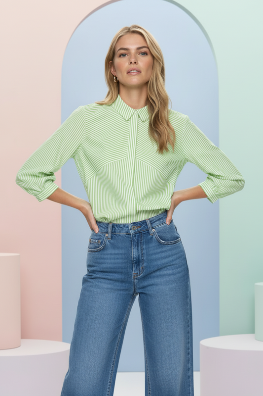 Camisa de rayas verdes — Nucerica