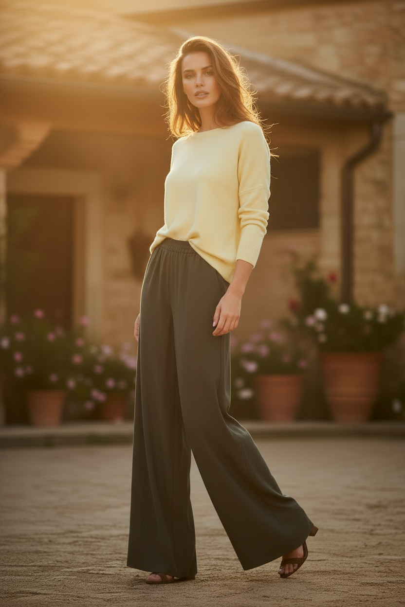 Pantalón de lino recto — Nuherina Pants