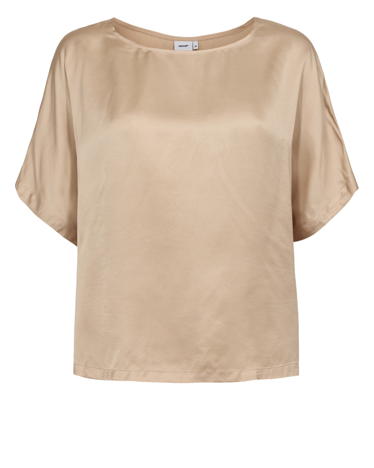 Blusa satinada color champán de Nümph en color champán