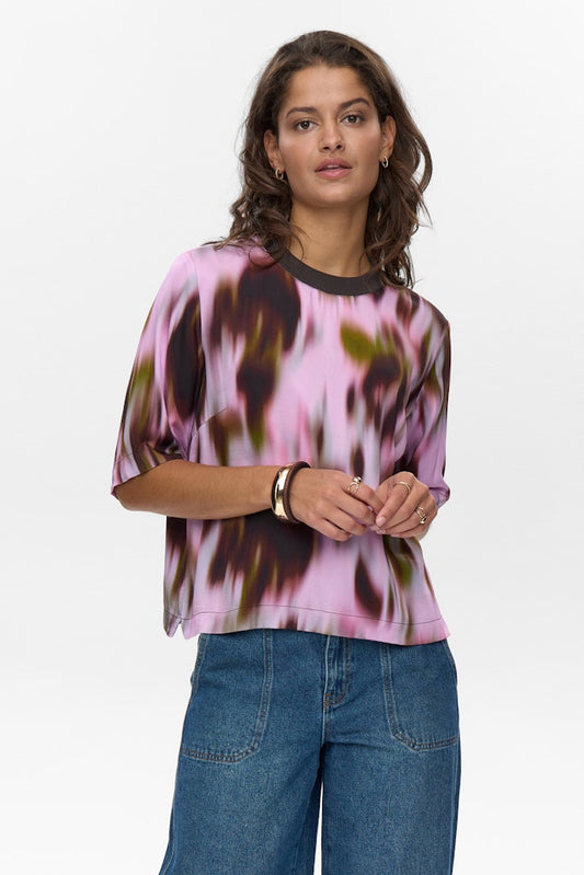 Blusa estampada con cuello redondo — Nulilith Blouse