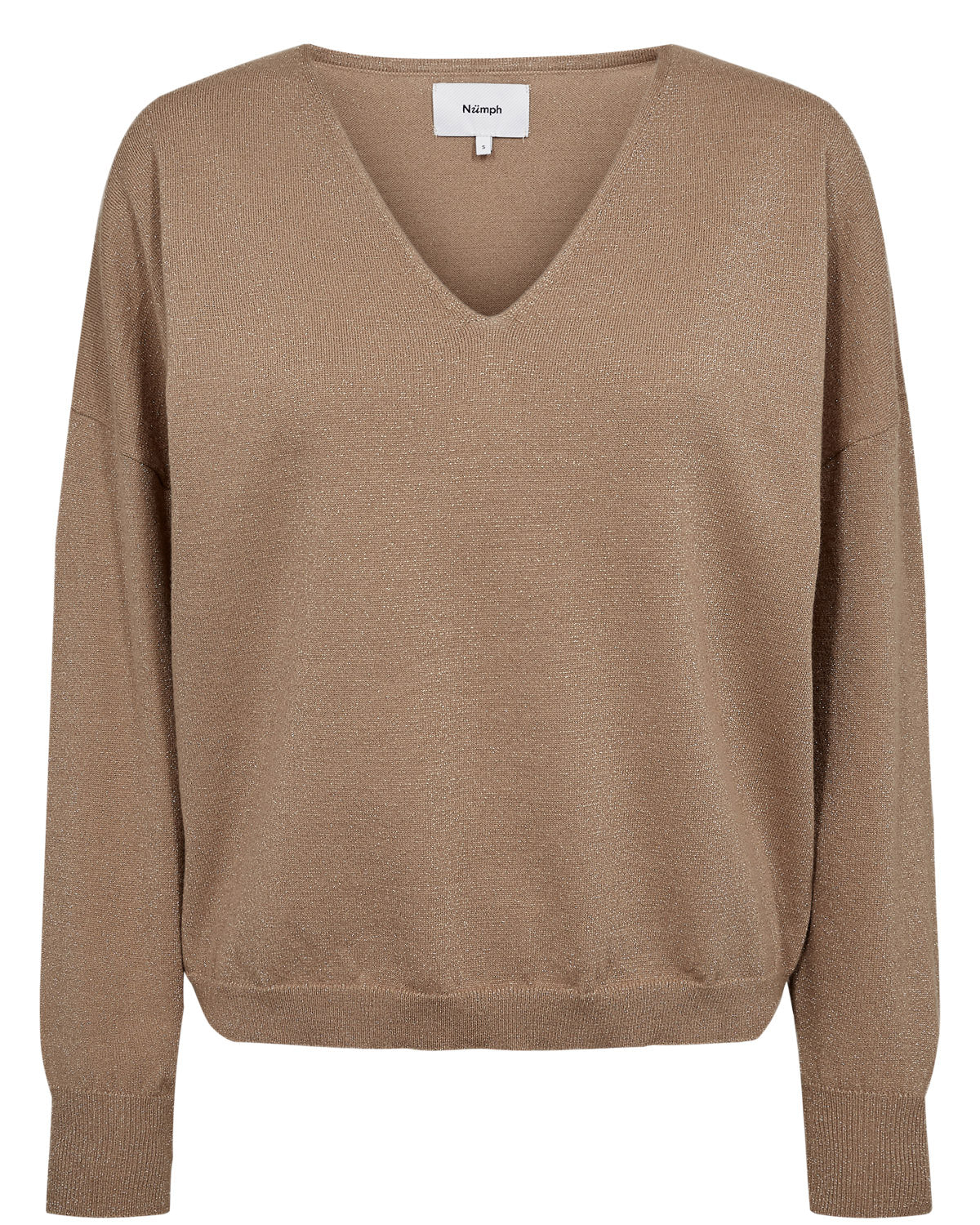 Jersey de punto cuello pico — Nudayletta Lurex V-neck Pullover · Nümph