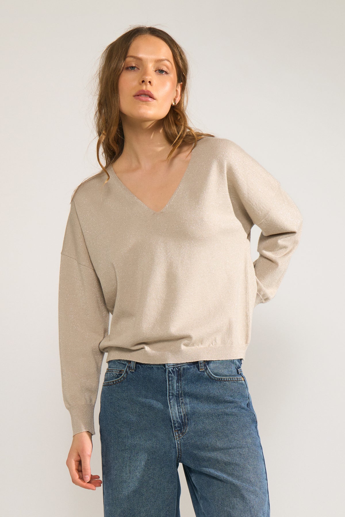 Jersey de pico con lurex — Nudayletta · Nümph