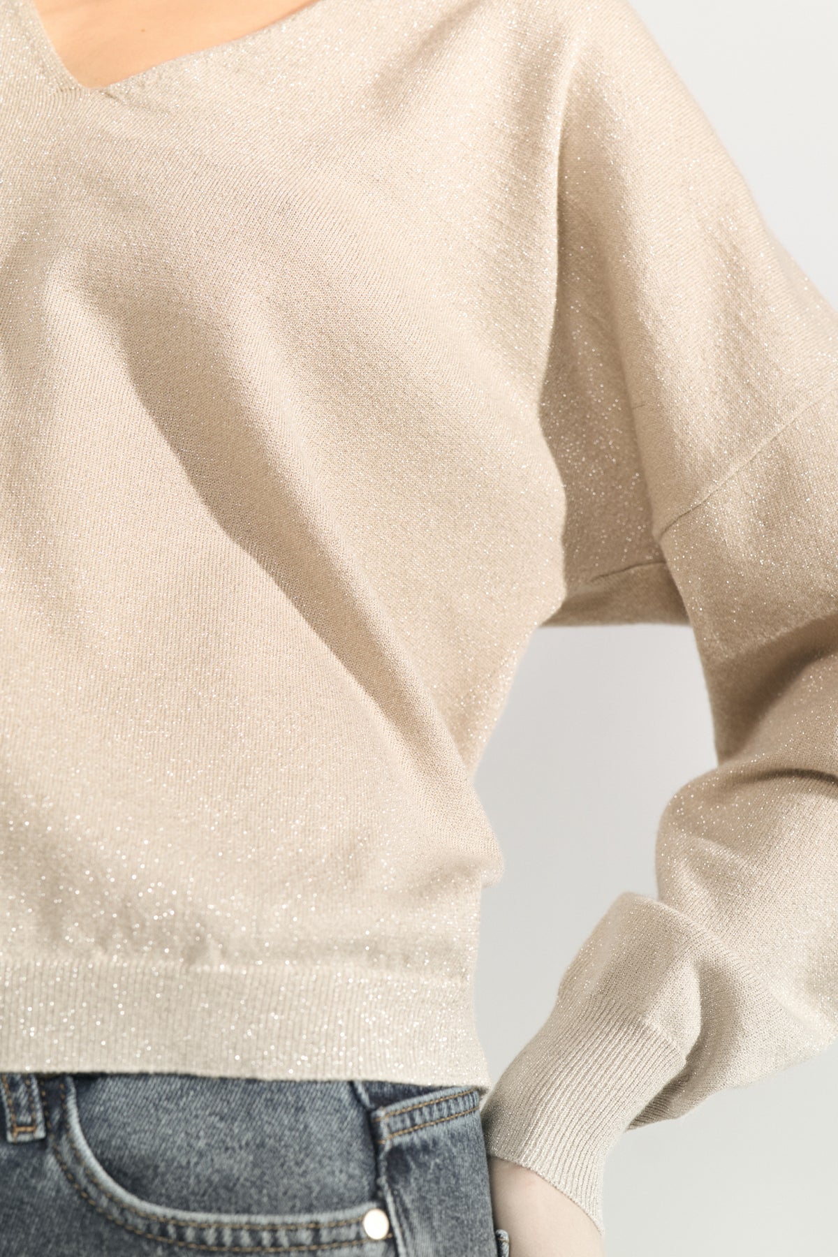 Jersey de pico con lurex — Nudayletta · Nümph