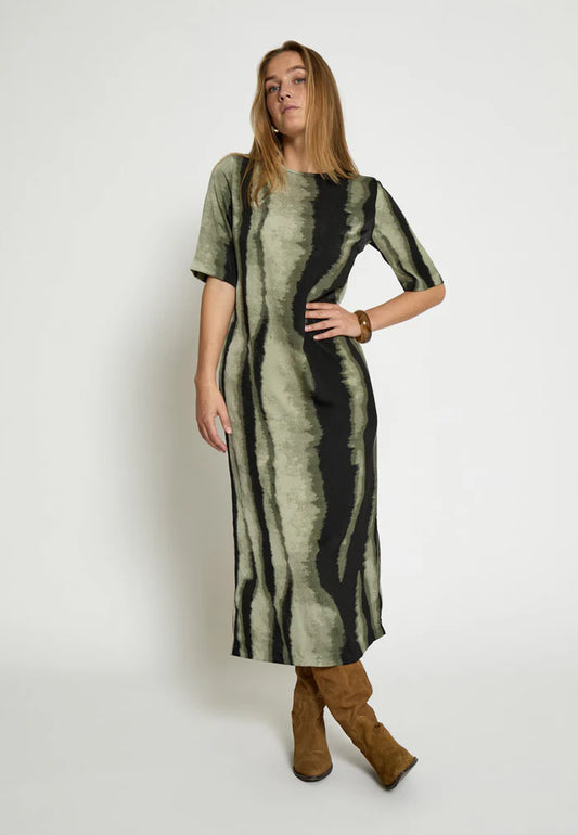 Vestido estampado verde — Jeanne