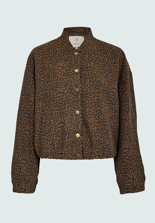 Chaqueta corta efecto animal print Peppercorn — vista frontal