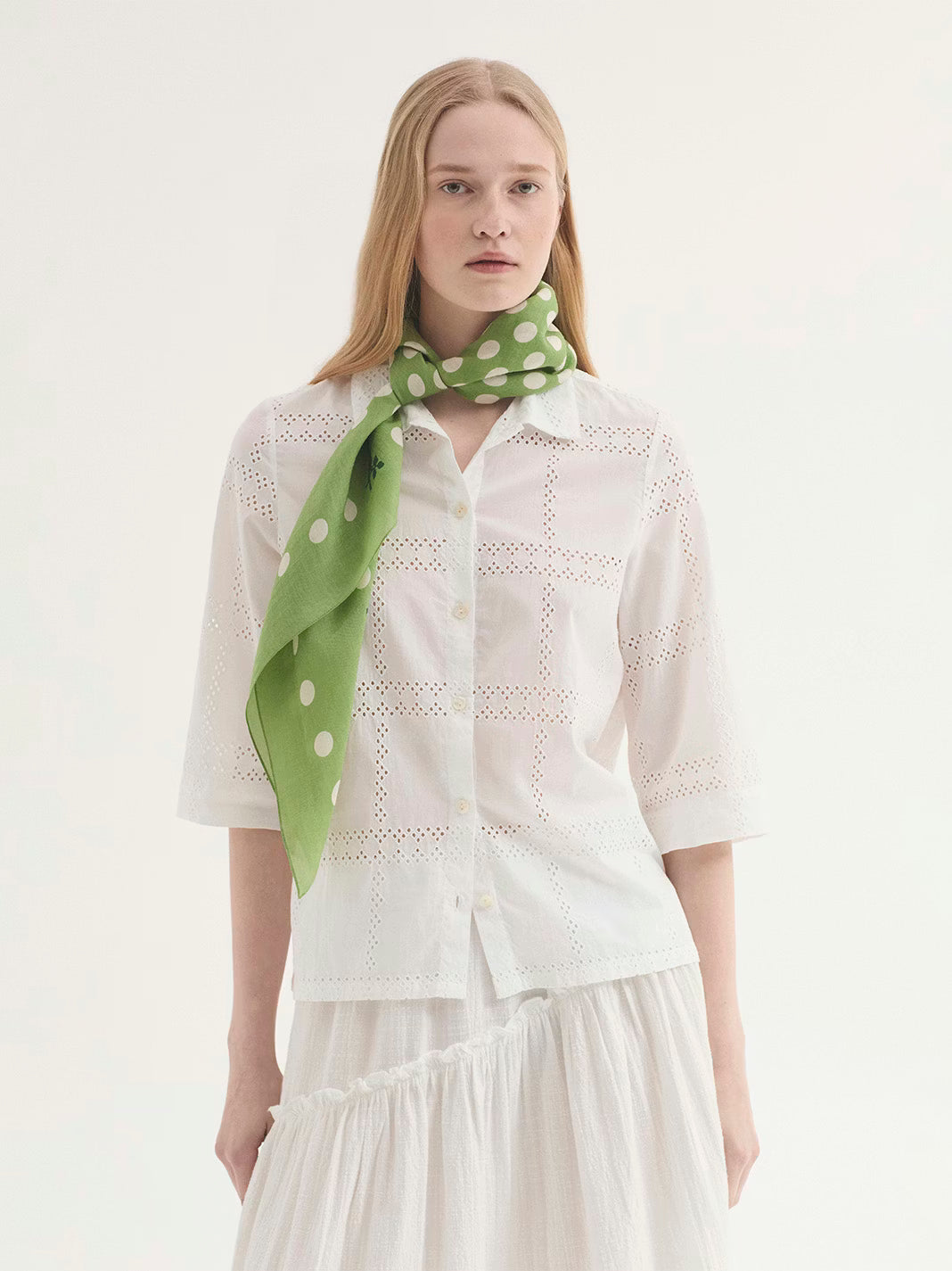 Pañuelo Dots Logo Nice Things en menta claro