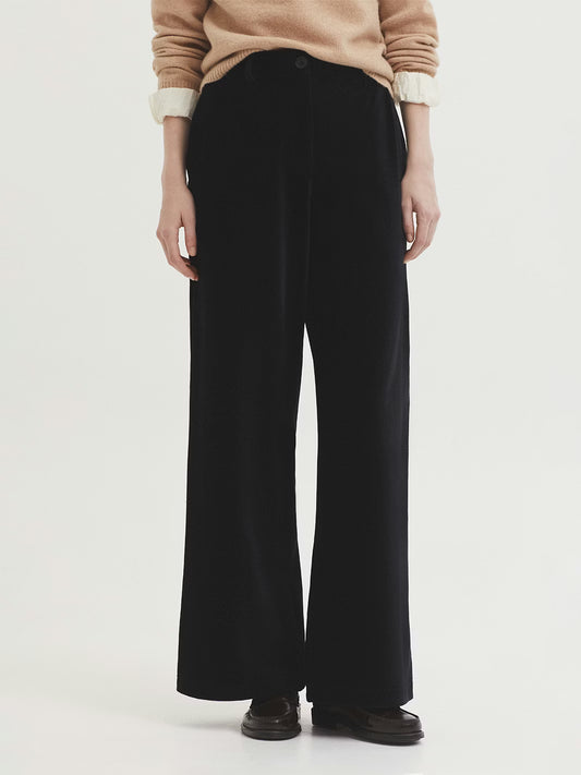 Pantalón pinzas micropana elástica