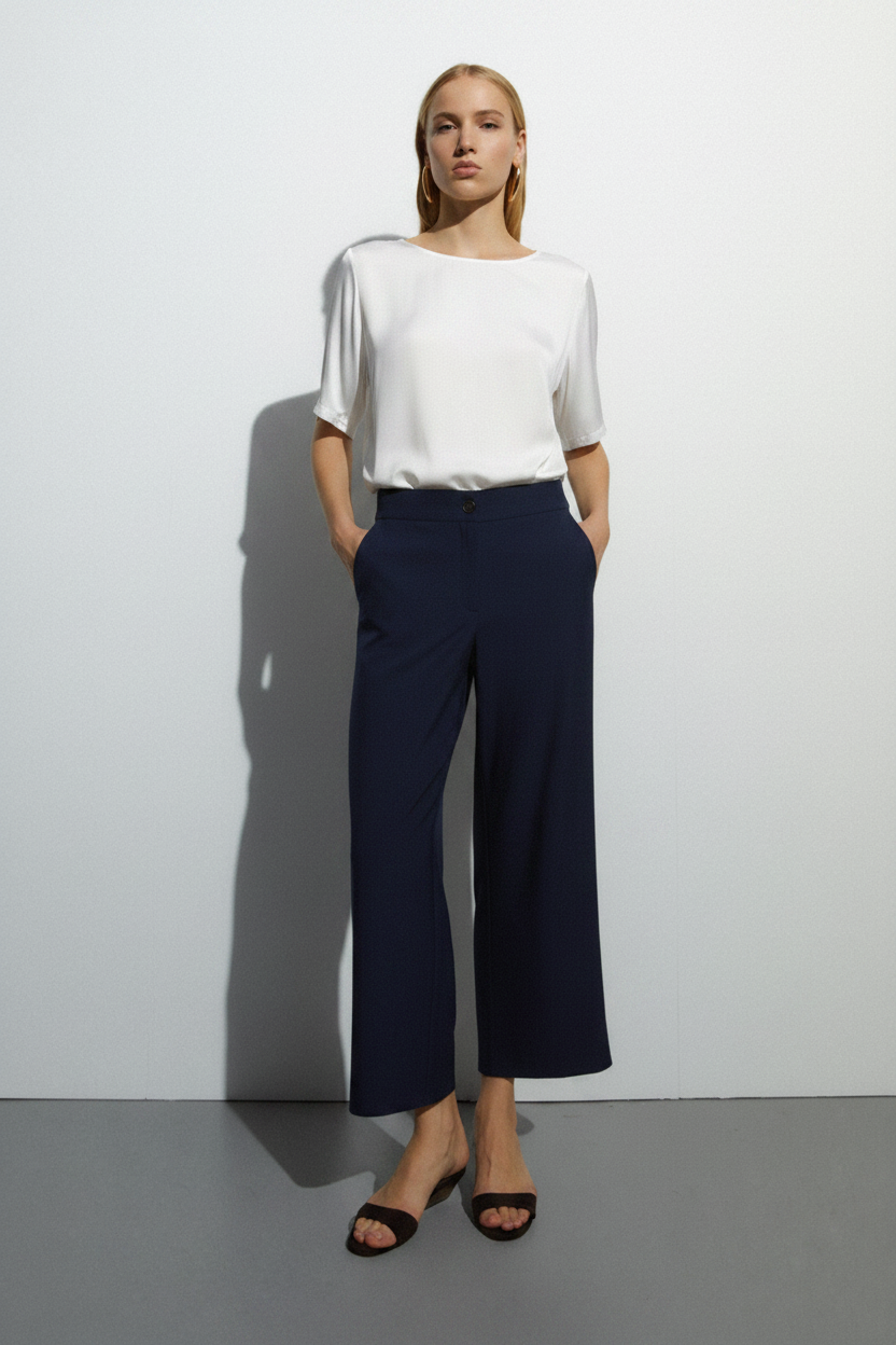 Pantalón Andam para mujer con silueta fluida y amplia