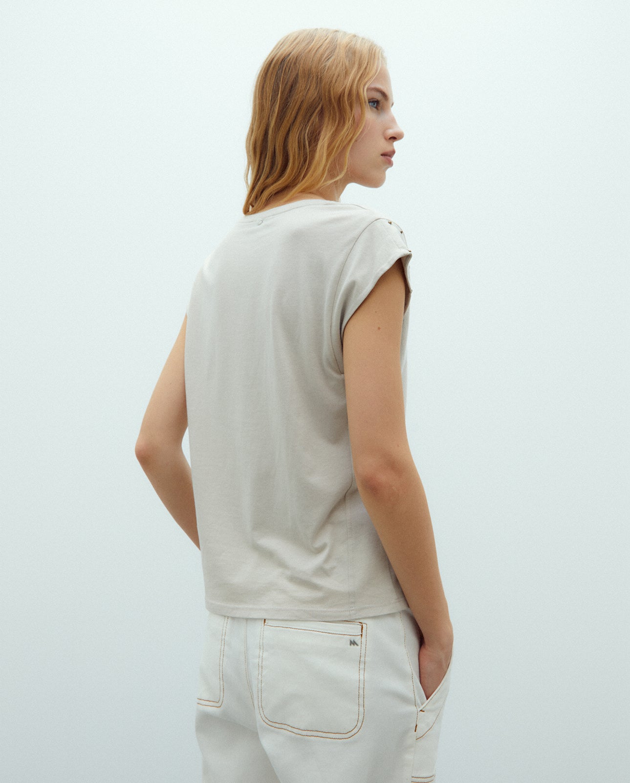 Top Andam para mujer de punto fino con acabado luminoso