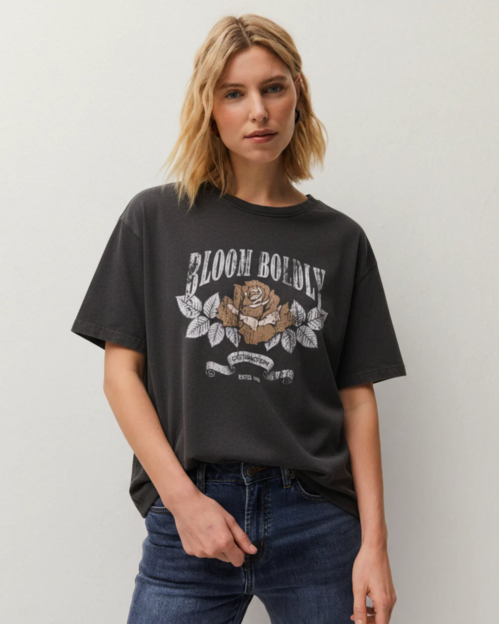 Camiseta print rosa System Action para mujer
