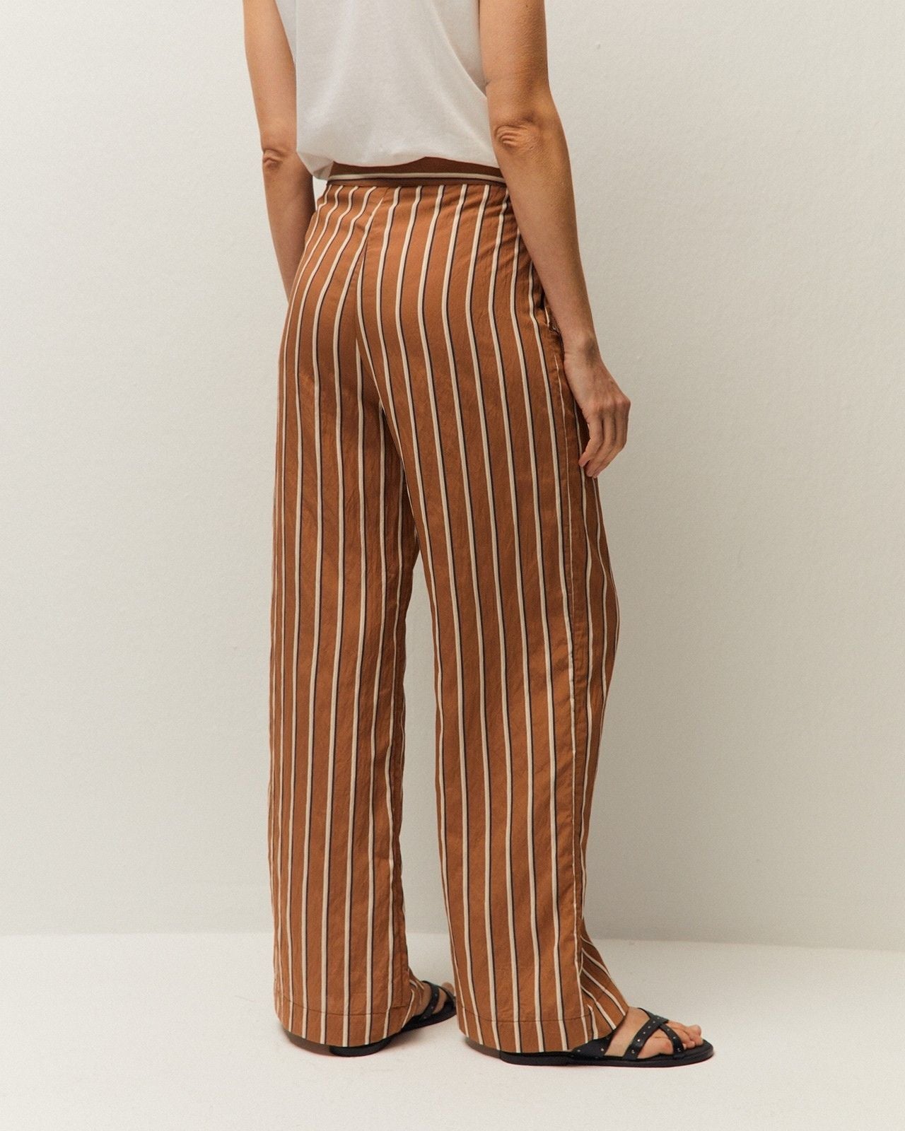 Pantalón ancho System Action con rayas para mujer