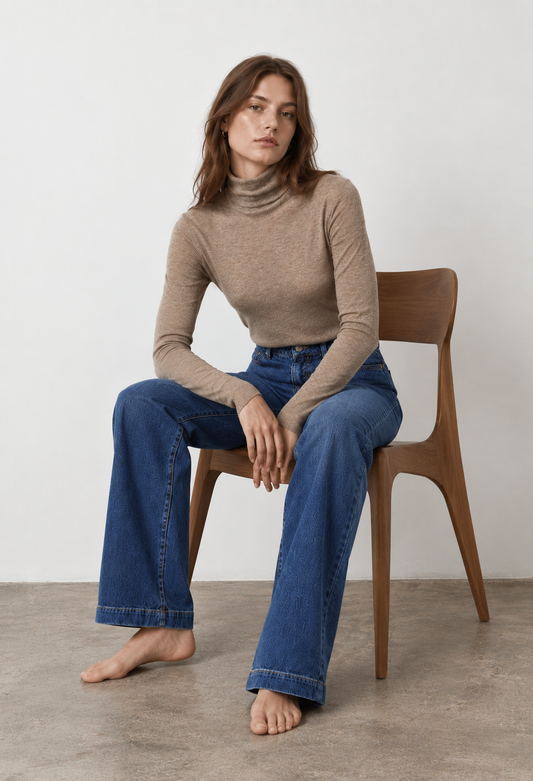 High-rise, full-length jeans — Florence